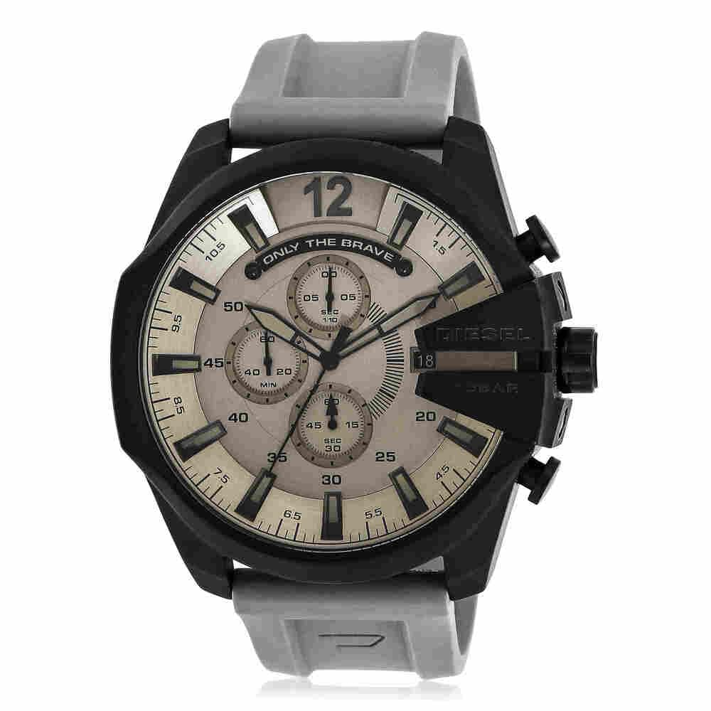 Diesel Chief Series orologio da uomo, movimento cronografo con cinturino in silicone, acciaio inossidabile o pelle