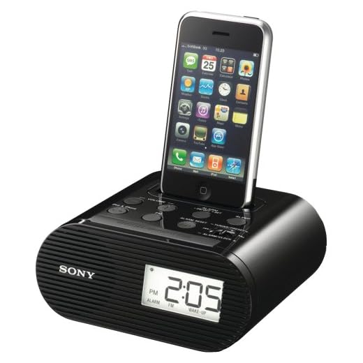 Sony ICF-C05IP 30-Pin iPhone/iPod Clock Radio Speaker Dock with AC Power Adapter (Black)
