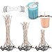 Kerzendochtes für Kerzen, 60 Stück Dochte Candle Wick, Rauchfrei Kerzendocht Kaufen, Docht für Kerzen Mit Edelstahl Dochte Festen Halter, Kerzen Dochte Lang für Kerze DIY (10-15-20cm)