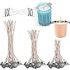 yeestone Kerzendochtes für Kerzen, 60 Stück Dochte Candle Wick, Rauchfrei Kerzendocht Kaufen, Docht Mit Edelstahl Festen…