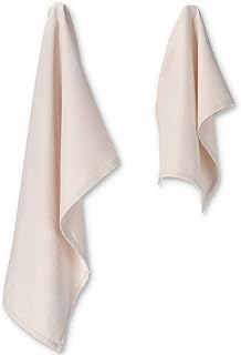 Casatessile Mikrofaser Handtücher Paar 1 cm 40x60 + 1 cm 50x100 - Crema