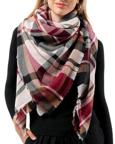 FURTALK Scarf for Women Plaid Soft Shawl Wraps Fall Winter Blanket Womens Scarves