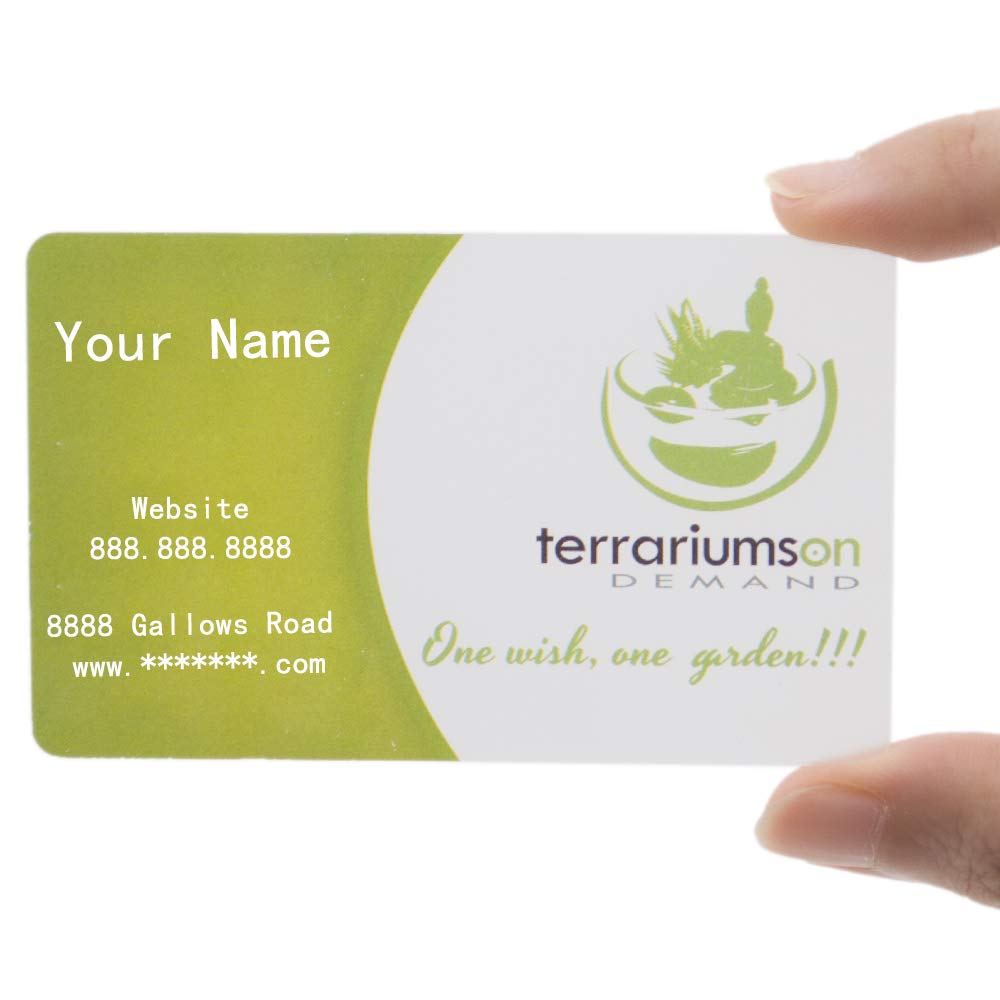 Muka 200 tarjetas de visita mate personaliza tarjetas de visita personalizadas de plástico, impresas a todo color, espesor de 0,38 mm