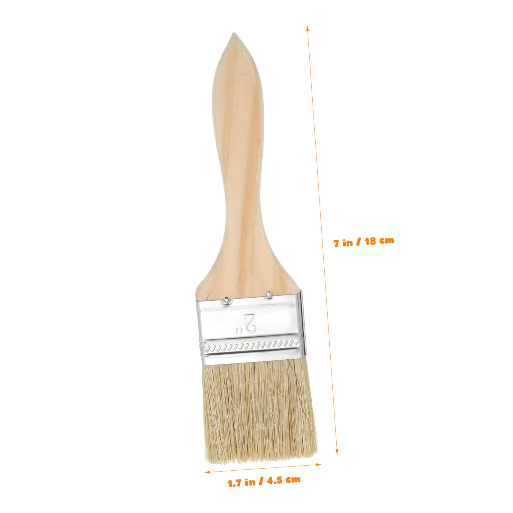 TEHAUX 30 Pezzi Pennelli Pittura Legno con Manico Ergonomico in Legno Spesso Pennelli Piatti per Vernice e Smalto su Muri Mobili e Facili da Pulire per Casa