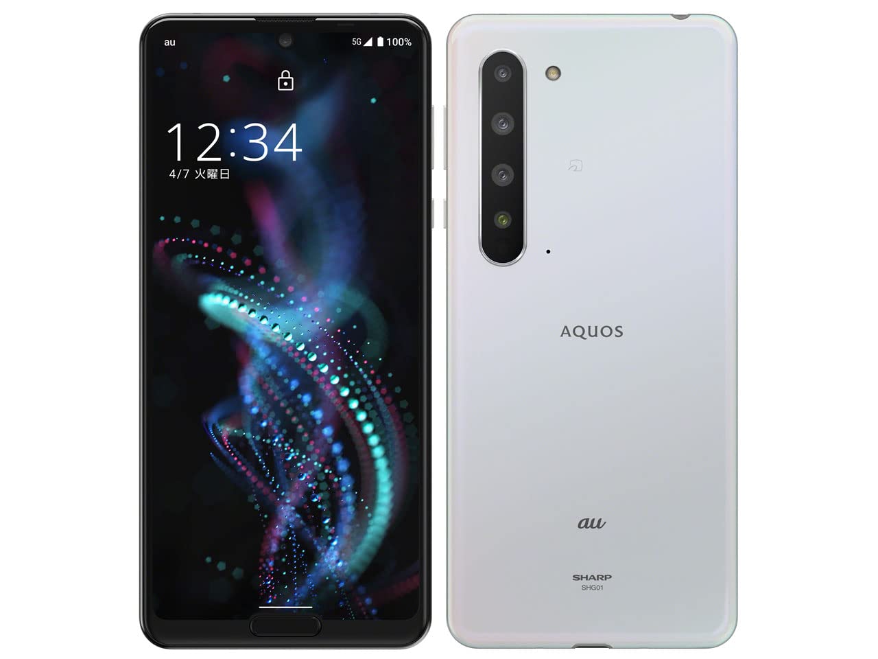 【美品】【SIMフリー】AQUOS R5G SHG01 オーロラホワイト Amazon | 【中古】Cランク 【傷や汚れあり】 SIMロック解除済み 元au