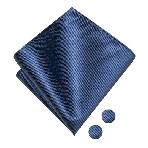 Image of Hi-Tie Bow Ties for Men Pre-Tied Pocket Square with Cufflinks Mens Bowtie Sets for Wedding Formal Party