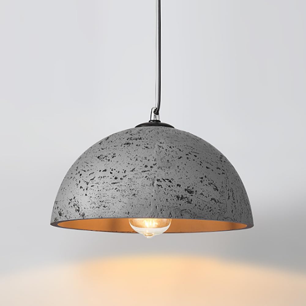 Kikioo Japanese-Style Wabi-sabi Resin Pendant Light Kitchen Island Dining Room B&B Chandelier Bedroom Hanging Lamp Creative Personality Semi-Circular Restaurant Bar Droplight