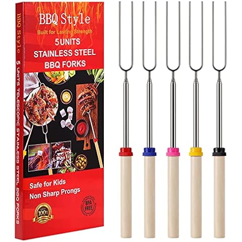BBQStyle 5 PCS Telescoping Roasting Sticks Cover