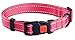 CollarDirect Reflective Dog Collar, Safety Nylon Collars for Dogs with Buckle, Outdoor Adjustable Puppy Collar Small Medium Large (Neck Fit 18"-26", Pink)