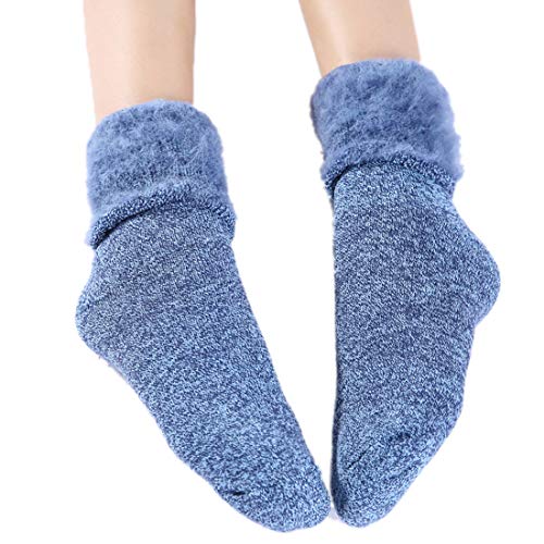 Women Girls Warm Socks Winter Slipper Socks Sleeping Cotton Fuzzy Cozy Socks (18)