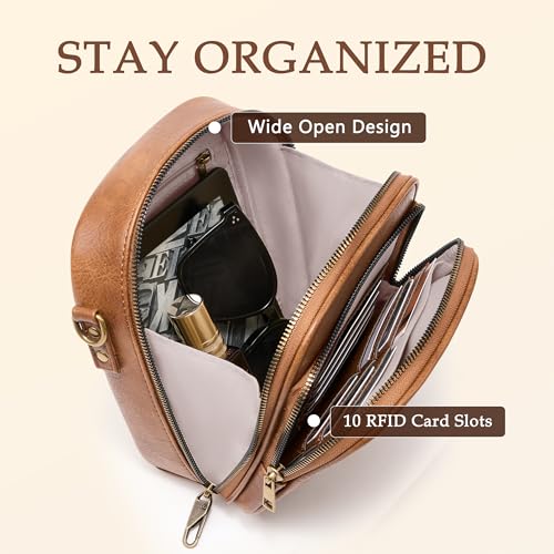 Image of Small Crossbody Bag for Women with Card Slots Vegan Leather Messenger Bag Men Wallet, Cross Body Anti-theft Shoulder Purse