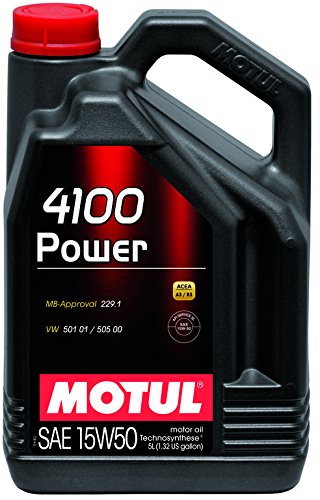 Motul – Lubricante de motor 4100 Power 15W50 – A3/B4 – Garrafa de 5 L