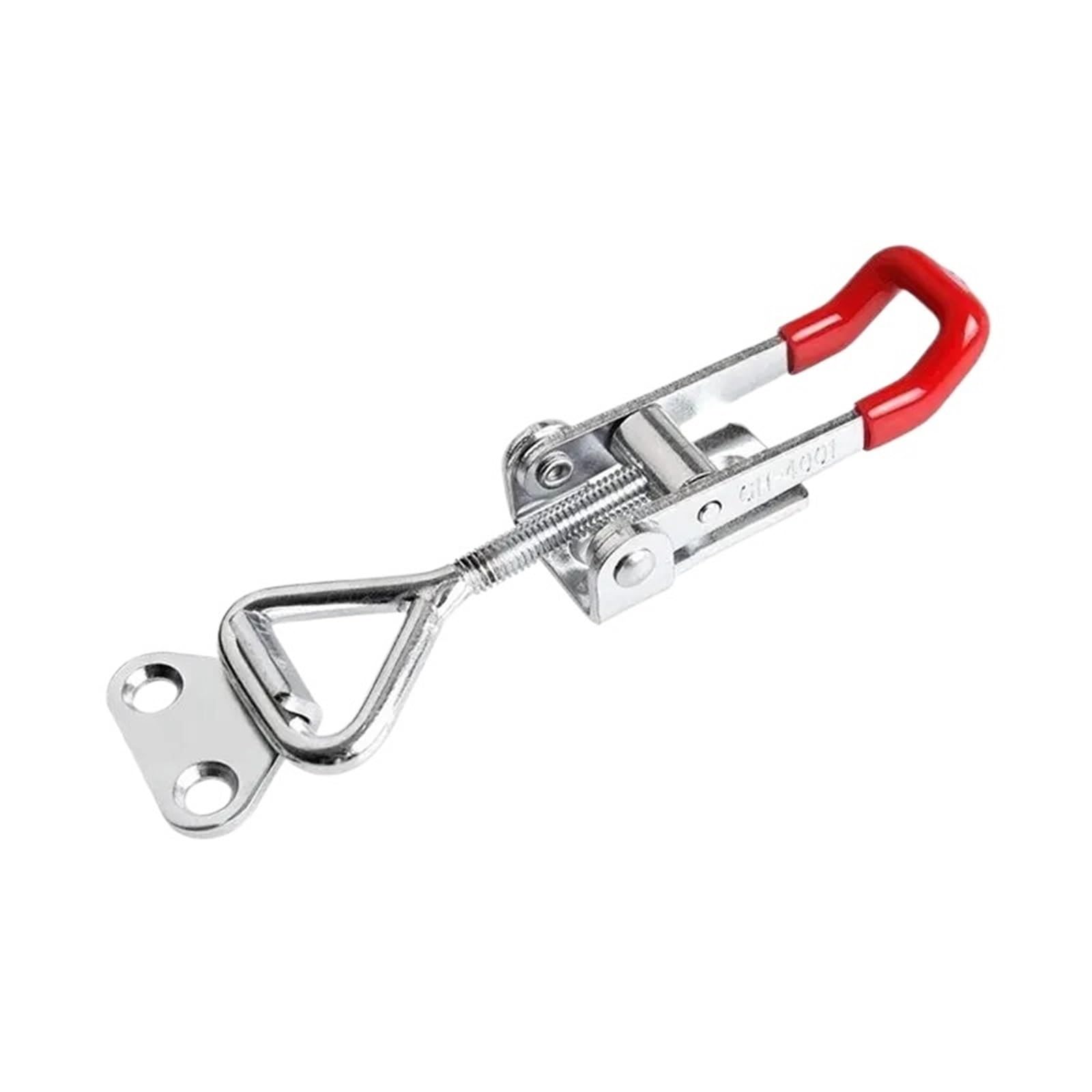 Abrazadera de cierre con hebilla ajustable hierro pesado, 4/8 piezas, tipo perno puerta, abrazadera rápida, horizontal Para puertas(Silver-8pcs)