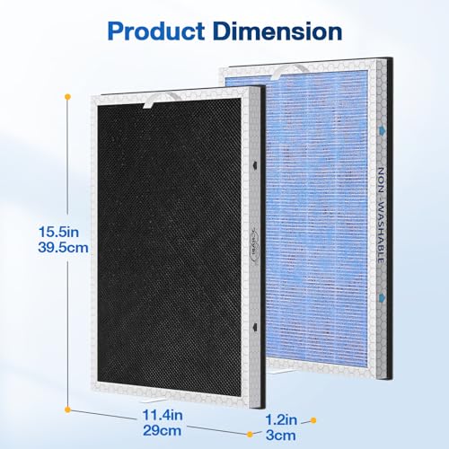 Image of JORAIR MSA3 /MSA3S HEPA Replacement Filter Compatible with Membrane Solutions MSA3 and MSA3S Device, 3-Stage HEPA Filter, 1 Pack