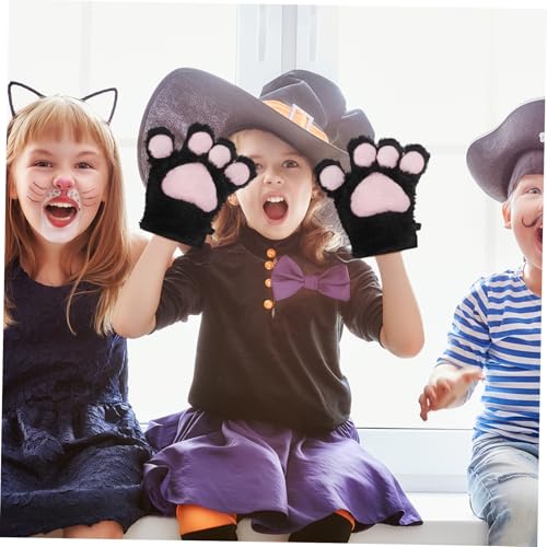 LIFKOME Plush Cat Paw Gloves Claw Mittens for Boy Girl Cosplay Gloves Warm Comfortable Multi-purpose4