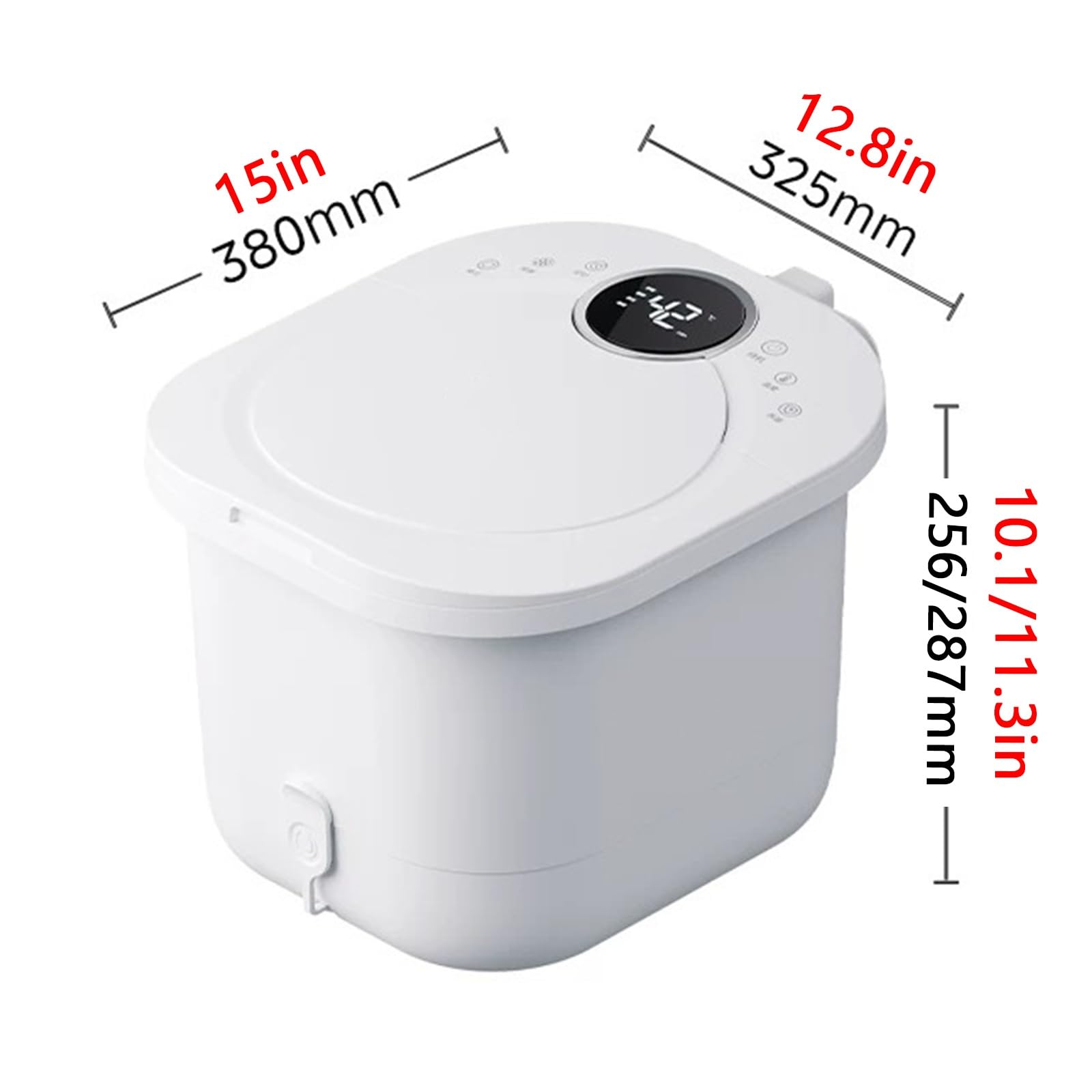 Vasca for Pediluvio, Controllo Della Temperatura Costante Regolabile | Rulli Massaggianti Rimovibili, Design A Drenaggio Rapido, Cavo Alimentazione 1,7 Metri(Electric)