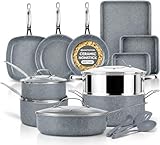 Granitestone Ceraluxe 20 Pc Ceramic Cookware Set...