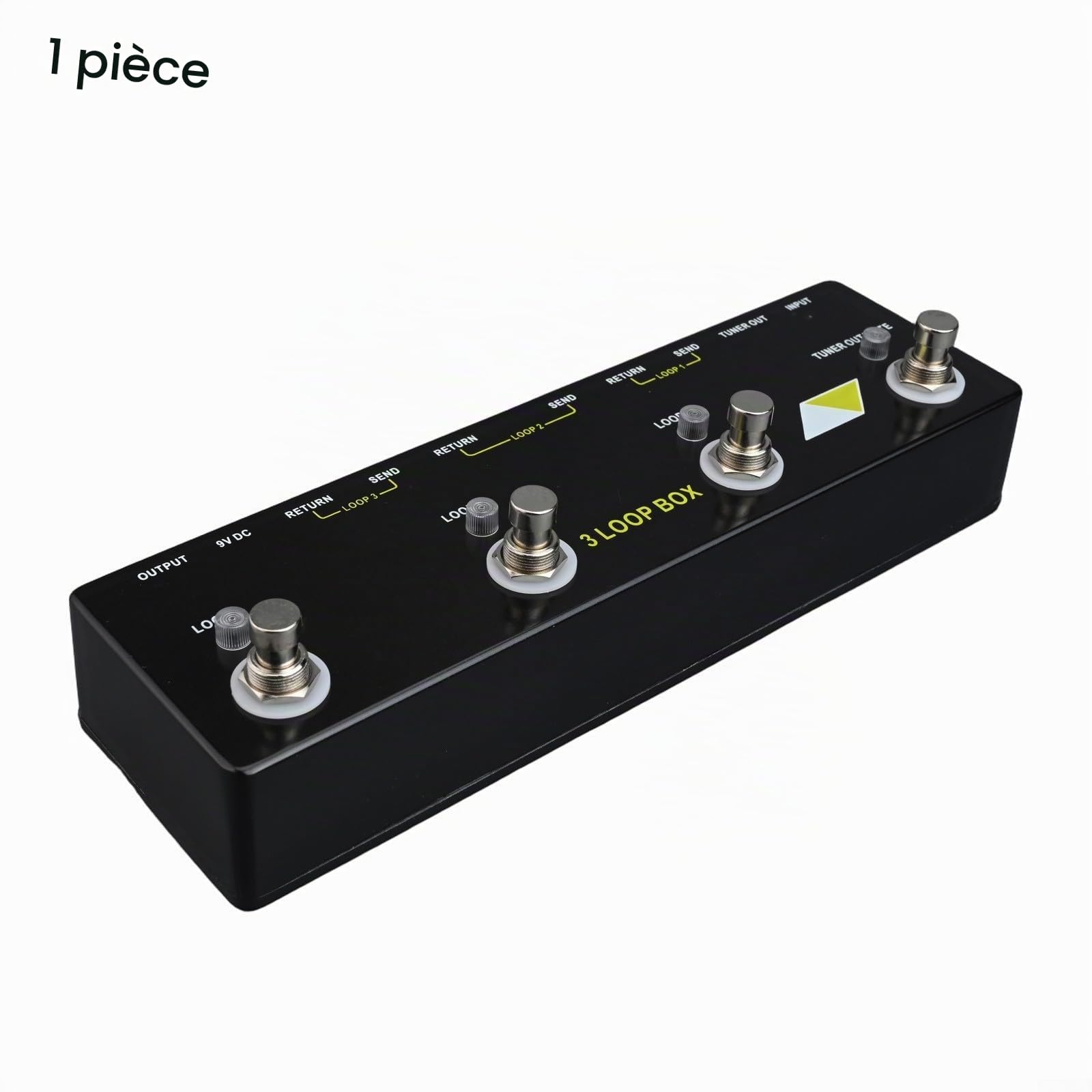 Pédale Looper Box à 3 boucles avec fonction True Bypass pour un chemin de signal propre pour guitares