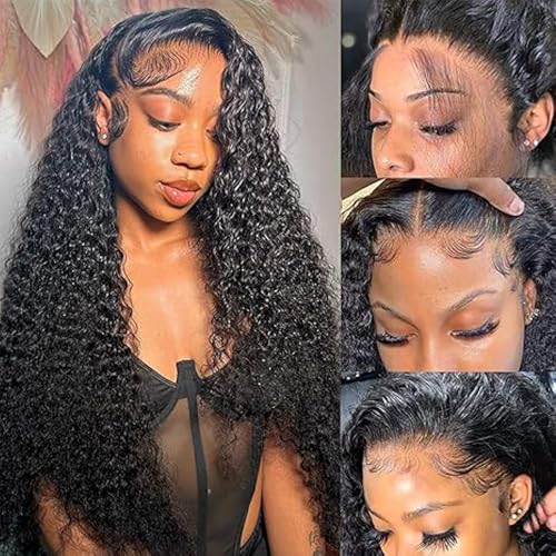 Perruque cheveux humain 13x1 transparent lace finition premium