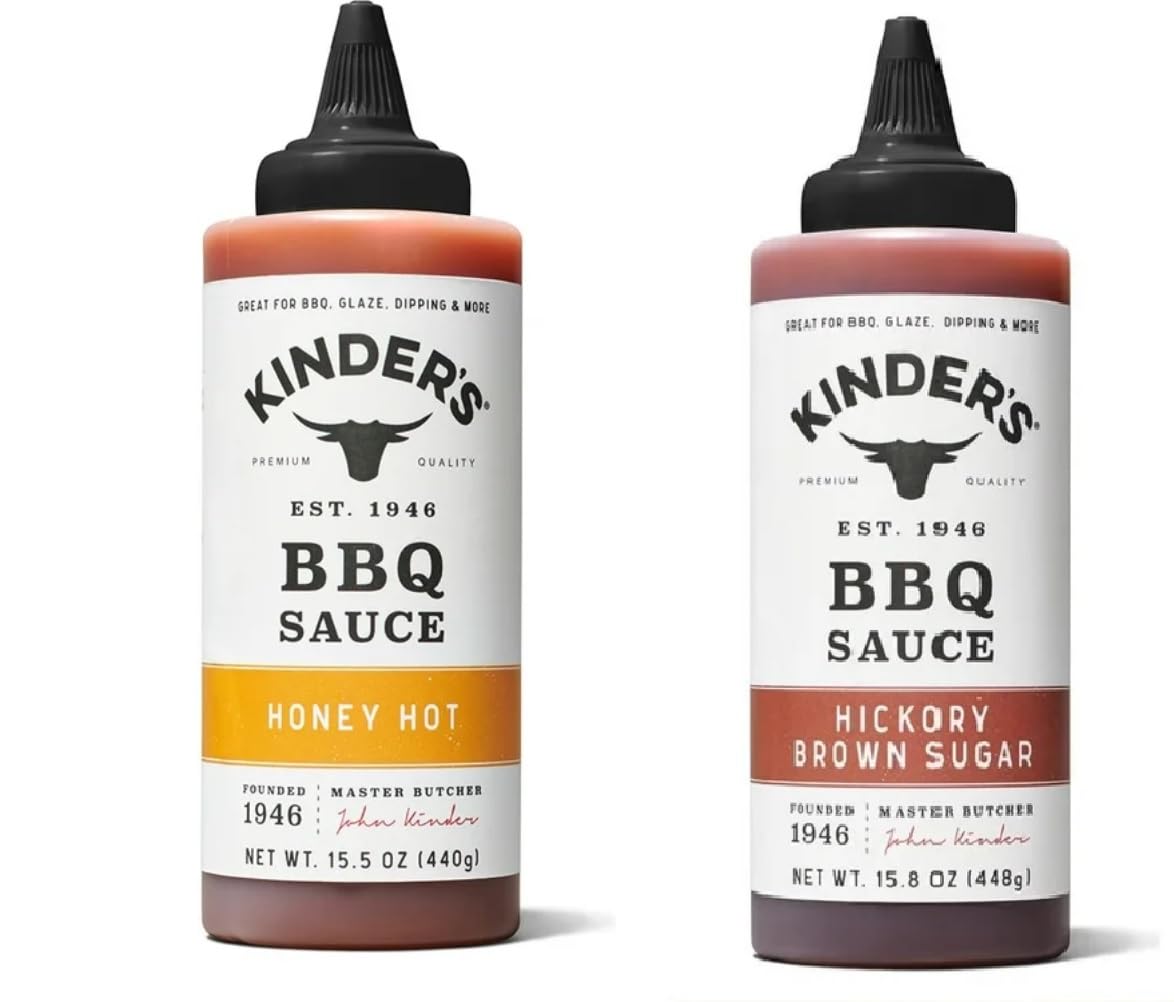 Kinders Marinades, BBQ, Dipping & Wing Sauces - 2 bottles (Honey & Hickory BBQ Variety)
