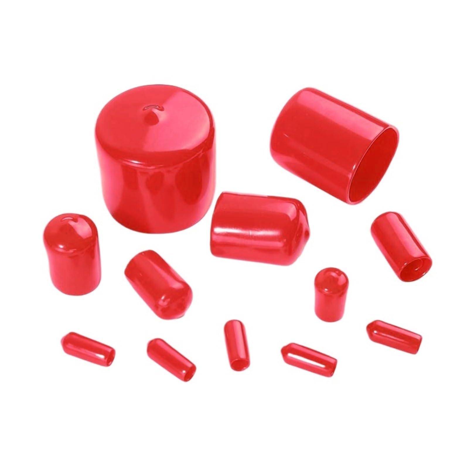 Gumowa zatyczka, tuleja ochronna, silikonowy pierścień, dławik kablowy, uszczelka z tworzywa sztucznego, miękka osłona, otwory, zakrętki (Red, HR-7,5 500 szt.)