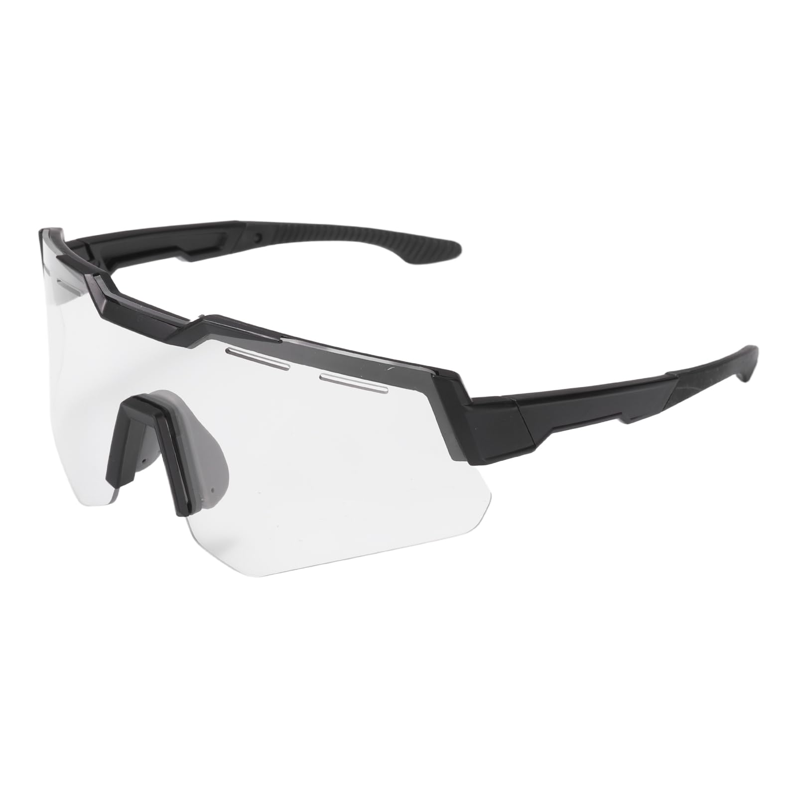 sourcing map Sport Sunglasses Cycling Polarized Sun Glasses for Men Women Mountain Bike Driving Fishing Running, Clear Gray/Black