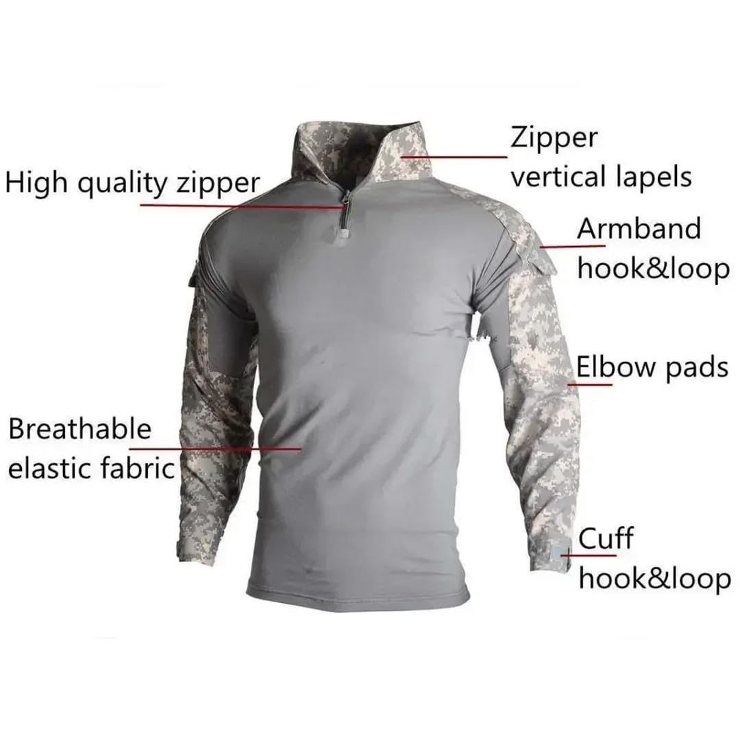 Suwequest Taktische Outdoor-Kleidung, Trainingsanzug, Camouflage, Jagd-Shirt, Hose, Camping- und Wander-Set