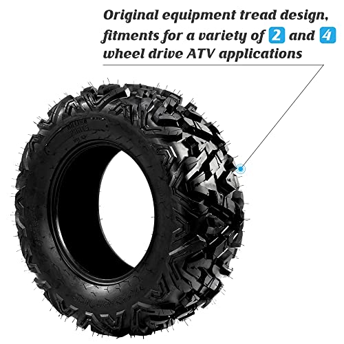 Autoforever Set Of 2 Front 25X8-12 & Rear 25X10-12 All Terrain Atv Tires 25X8X12 25X10X12 6Pr #TOP5