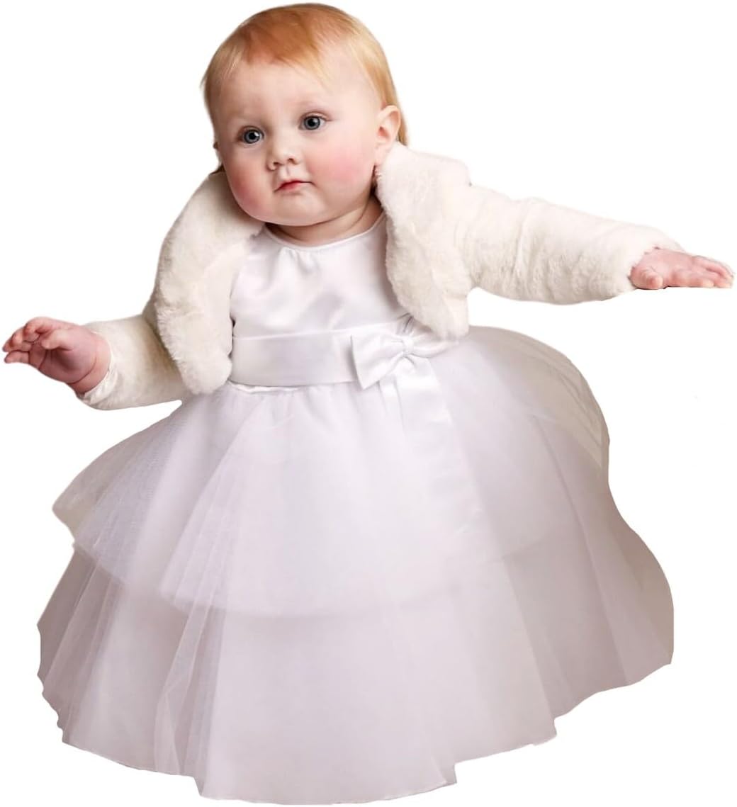 Christening Baby & Girls' Bolero Jacket in Soft Fleece Special Occasions