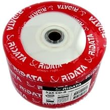 600 Ritek Ridata 52X CD-R 80min 700MB White Inkjet Hub Printable