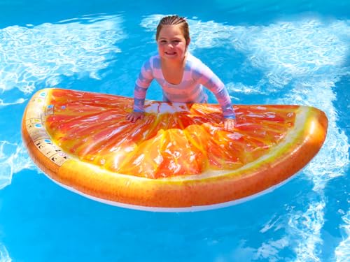 Toyland® Riesiger orangefarbener Pool-Schwimmer – 1,78 m x 85 cm, Sommer-Strand- und Pool-Lilo