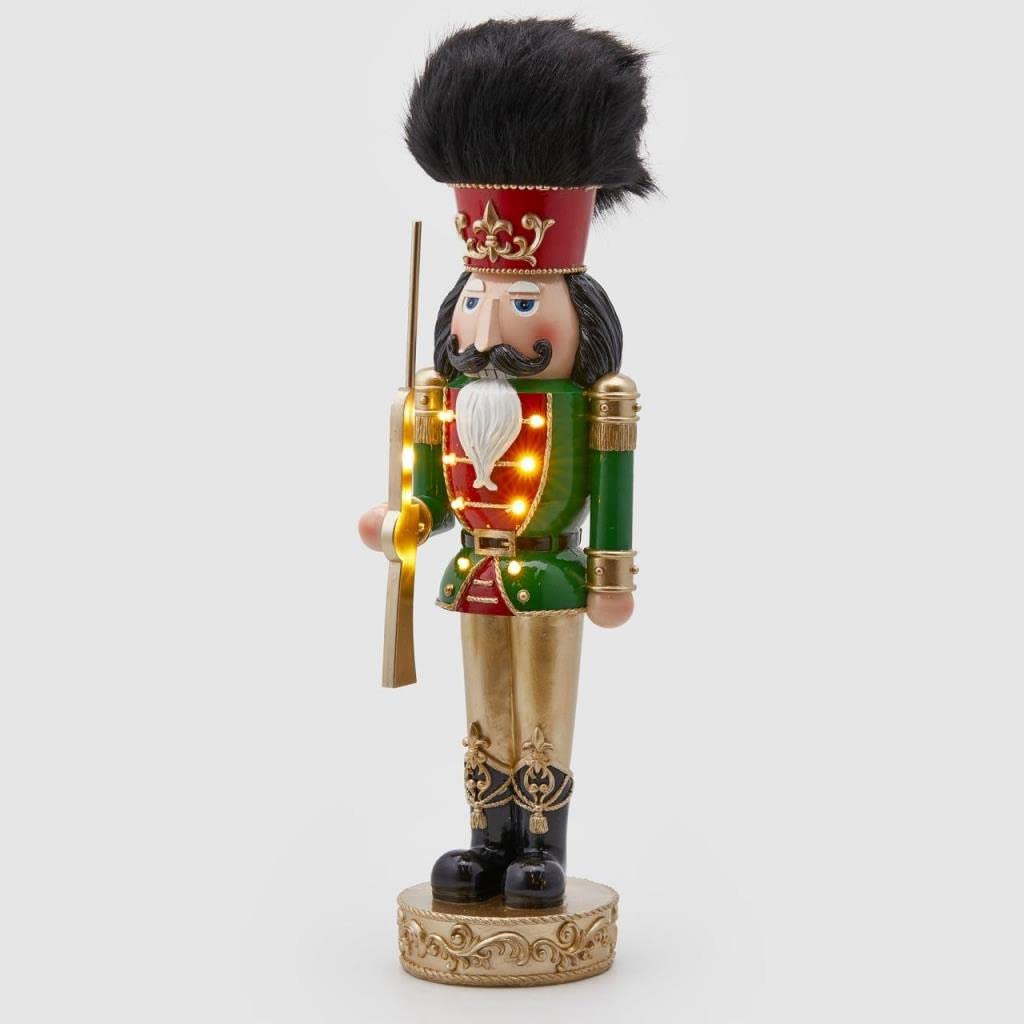 Décor de Noël soldat LED EDG vert H61 cm pour illuminer votre salon chaleureux