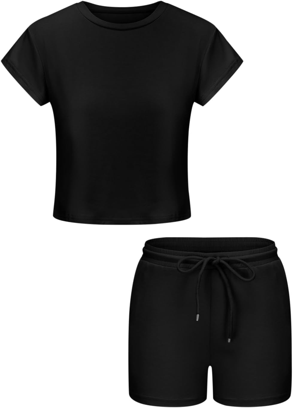 Girls Two Piece Sets Short Sleeve Tshirts and Drawstring Shorts With Pockets Summer Outfits Size 6-14 - Image 5