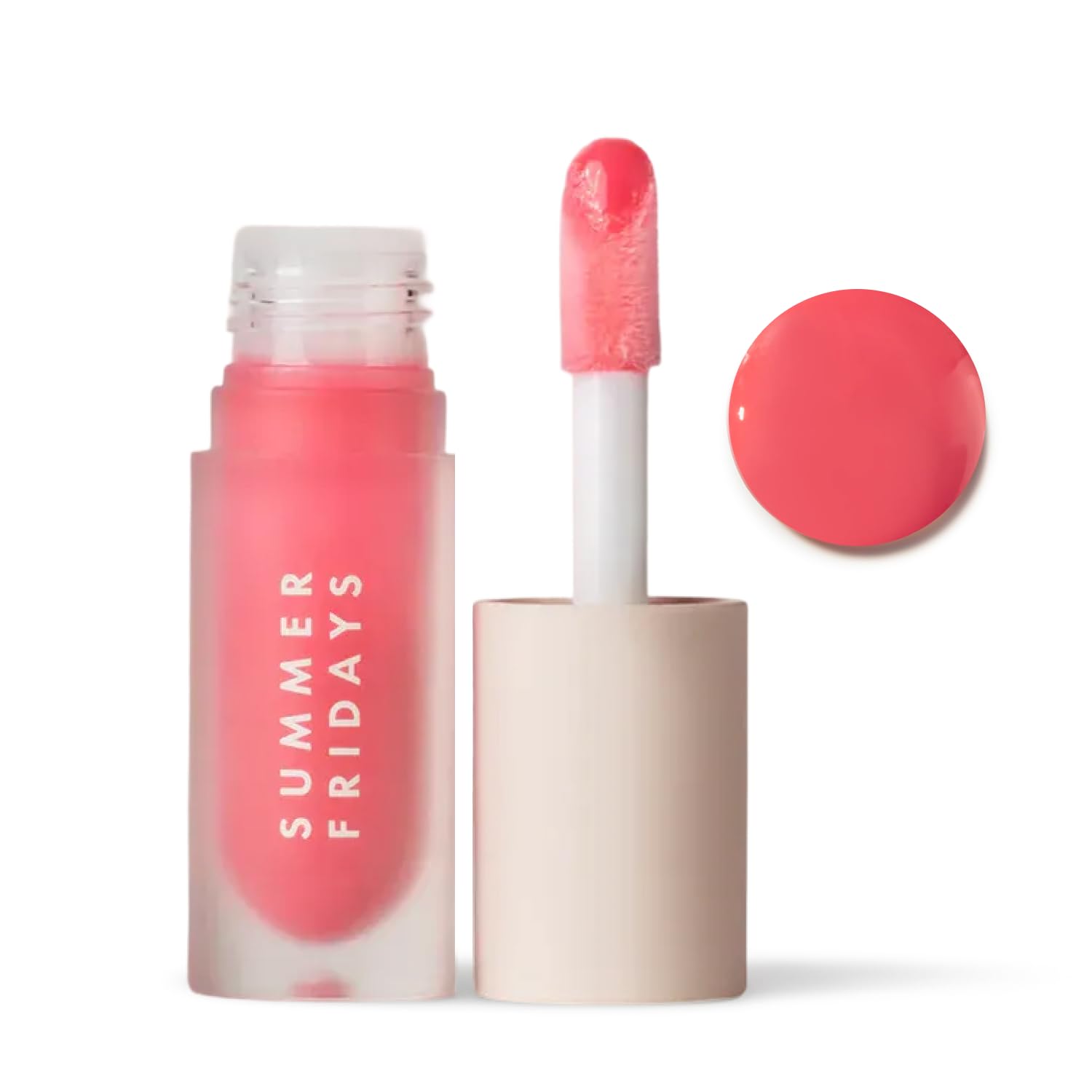 Dream Lip Oil - Tinted Lip Oil with Moisturizing Sheer Coverage, High-Shine and Deep Hydration - Non-Sticky Formula for Long-Lasting Softness - Pink Cloud (0.15 Oz)