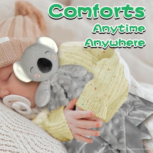 Image of Baby Security Blanket, Soft Baby Lovey Toy Blanket for Boys and Girls, Snuggle Toy Lovie Newborn Gift, Unisex Baby Plush Koala 16 Inch