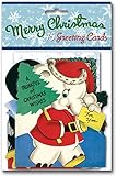 Vintage Christmas Cards Packet: 15 Greeting Cards With Envelopes