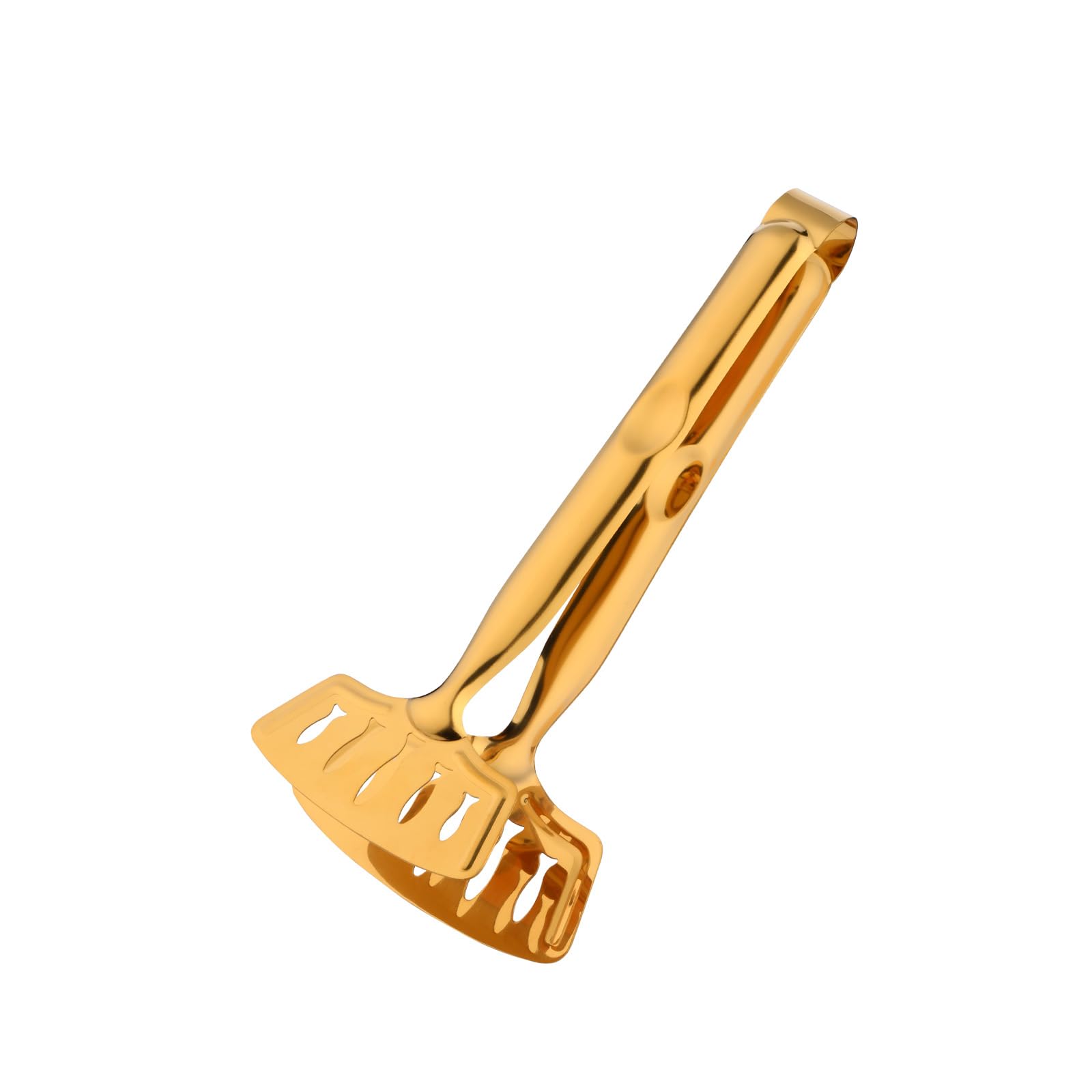 Kitchen Tongs, Buyer Star Stainless Steel Gold Serving Tongs for Frying, Grilling and Air Fryer, Cooking Tongs Utensils Perfect for Camping BBQ Toaster Steak Salad Fruit Buffet Clamp