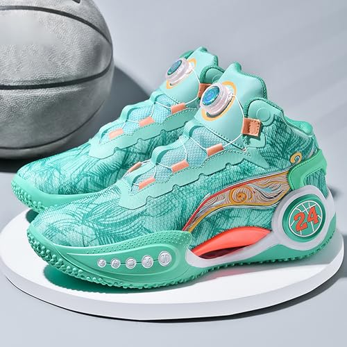 Image of Men's High-Top Basketball Shoes Anti-Slip and Wear-Resistant Soles Running Shoes Graffiti Design Fashionable Sports Shoes