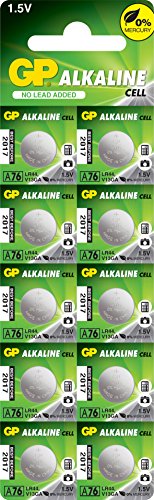 GP Battery A76F-2C10 Pila Alcalina, Multicolore, un pacco con 10 pezzi