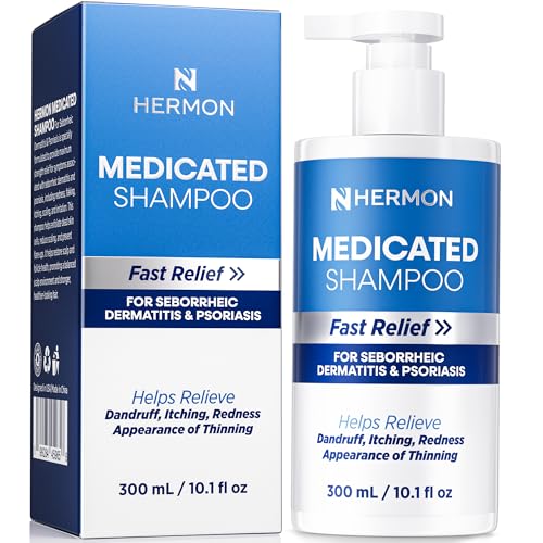 Image of Medicated Shampoo for Scalp Seborrheic Dermatitis & Psoriasis: Plant-Based Formula Soothes Itch, Reduces Flakes, Supports Hair Health & Deep Cleansing Treatment for man and women 300ml /10.0fl oz