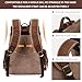 HuaChen Vintage Waxed Canvas Backpack with Genuine Leather Flap, Travel & Work Rucksack, Water-Resistant Daypack with Anti-Theft Pocket, Large (15.6