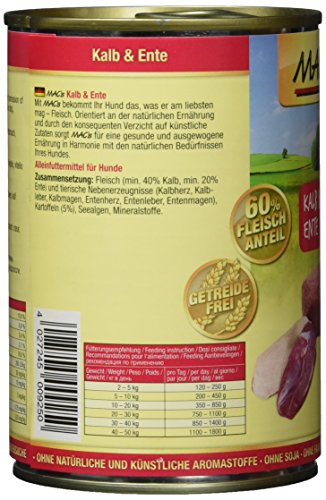 Mac's Kalb & Ente, 6er Pack (6 x 400 g)