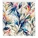 Ambesonne Colorful Shower Curtain, Dreamy Huddle of Fantasy Woodland Leaves with Mystic Botany Aura Art, Cloth Fabric Bathroom Decor Set with Hooks, 69