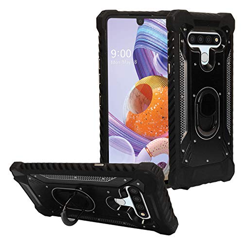 CELZEN - for LG Stylo 6 LM-Q730 (2020) - Aluminum Metal Hybrid Phone Case with Stand - ZY0 Black