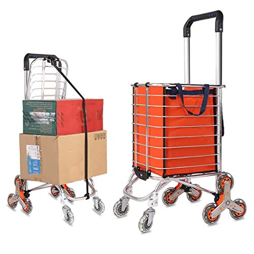 Leichte Aluminiumlegierung, 8 Räder, großer Einkaufstrolley, faltbar, großer Einkaufskorb, Tragetasche für Markt, Wäsche… – Bild 5