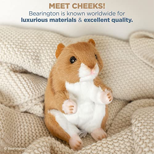 Bearington Collection 520520 Cheeks Stuffed Hamster: Adorable Plush Stuffed Hammy, Ultra-Soft 6 Inch Toy, Made With Premium Fill, Expressive Face And Natural Whiskers; Machine Washable, Gift For Animal Lovers thumb #3