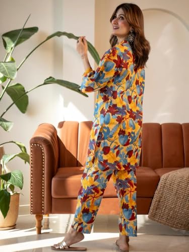 Image of Trendy Queen Co Ord Set | Casual Wear Pant Top Set | Fancy Co-Ord Set | Full Pair Set | Coord Sets for Women | Top Pant Set (SD798)