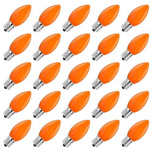 GOOTHY C9 LED Orange Halloween bulbs