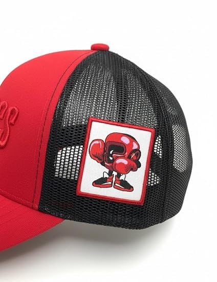 JABCROSS Knockout Premium Twill Cotton Baseball Cap 270 GSM Durable Fabric Structured Crown Adjustable Mesh Back Casual Streetwear Headwear (Red) 4