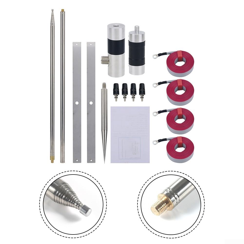 GPTWOPRO Kit antenna portatile a onde corte per radio amatoriali all'aperto 7 54 MHz con design telescopico e costruzione in lega di alluminio